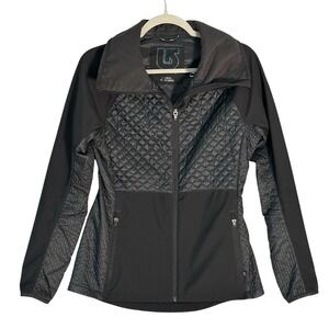 Burton Quilted Jacket Softshell Full‎ Zip Black Activewear Coat Small
